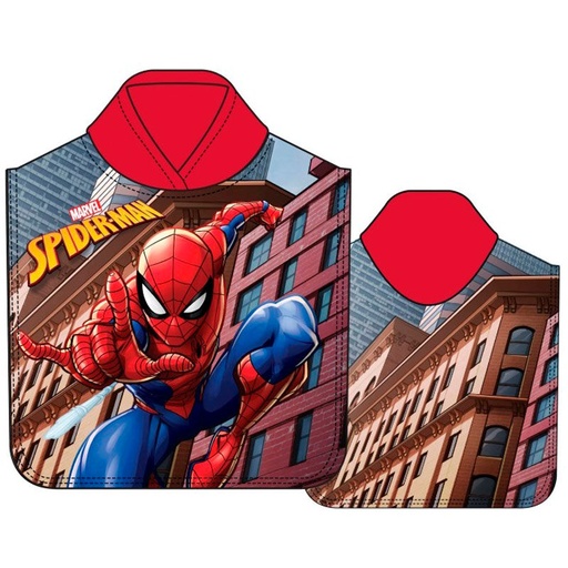 [8435631312345] Poncho toalla Spiderman Marvel microfibra