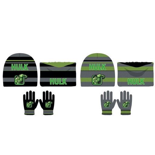 [8720193933405] Set gorro y guantes Hulk Los Vengadores Avengers Marvel infantil infantil surtido