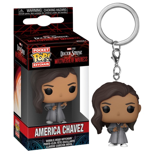 [889698624046] Llavero Pocket POP Marvel Doctor Strange America Chavez