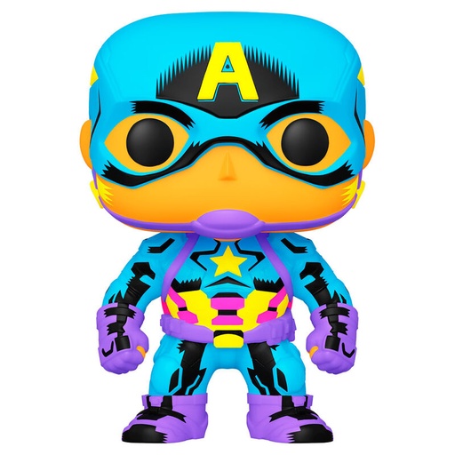 [889698488457] Figura POP Marvel Captain America Black Light Exclusive