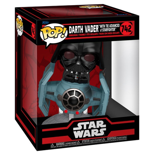 [889698807692] Figura POP Rides Deluxe Star Wars Darth Vader with Tie Advanced Starfighter