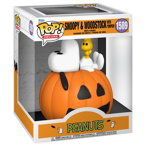 [889698813679] Figura POP Deluxe Peanuts Snoopy & Woodstock with Pumpkin