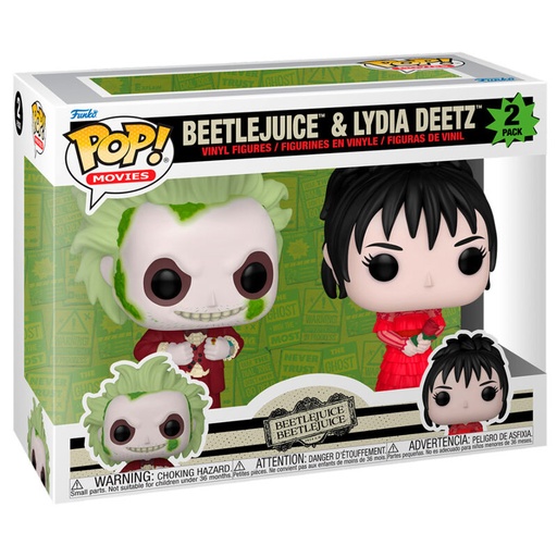 [889698830874] Blister 2 figuras POP Beetlejuice 2 - Beetlejuice & Lydia Deetz