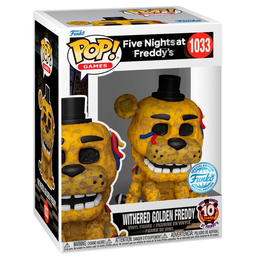 [889698830911] Figura POP Five Night at Freddys Withered Golden Freddy Exclusive