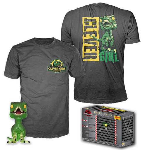 [889698476300] Set figura POP & Tee Jurassic Park Velociraptor Exclusive