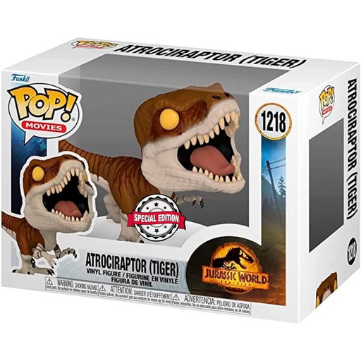 [889698552929] Figura POP Jurassic World Atrociraptor Tiger Exclusive