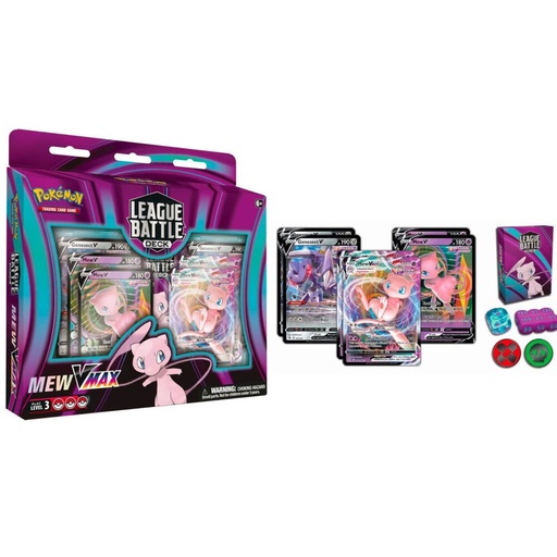 [820650503344] Blister Juego Cartas Coleccionables League Battle Mew VMax Pokemon español
