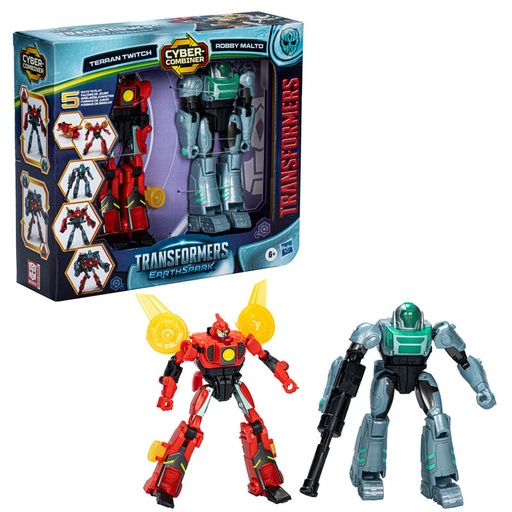 [5010996195821] Figura Terran Twitch &#38; Robby Malto Earthspark Transformers 12cm