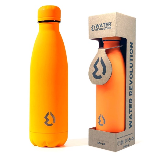 [8435607601633] Botella Naranja Fluor Water Revolution 500ml