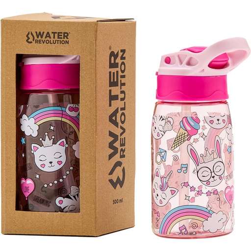 [8435607602883] Cantimplora Gatos Water Revolution 500ml tritan