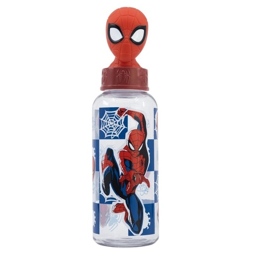[8412497748594] Botella figura 3D Arachnid Grid Spiderman Marvel 560ml