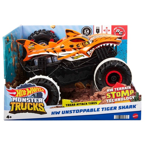 [194735058587] Coche radio control Tiger-Shark Monster Trucks Hot Wheels