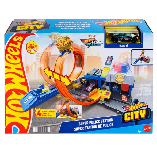 [194735264155] Pista Super Estacion de Policia City Hot Wheels