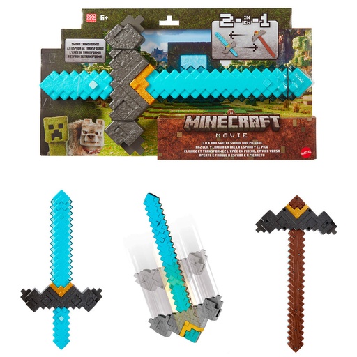 [194735304431] Espada Pico Transformable Minecraft La Pelicula