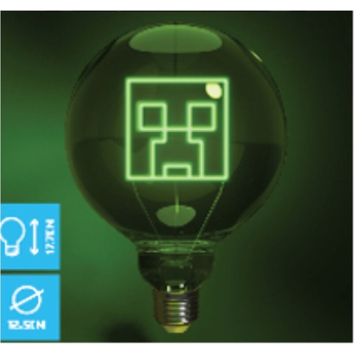 [5056577746334] Bombilla LED Neon Creeper Minecraft