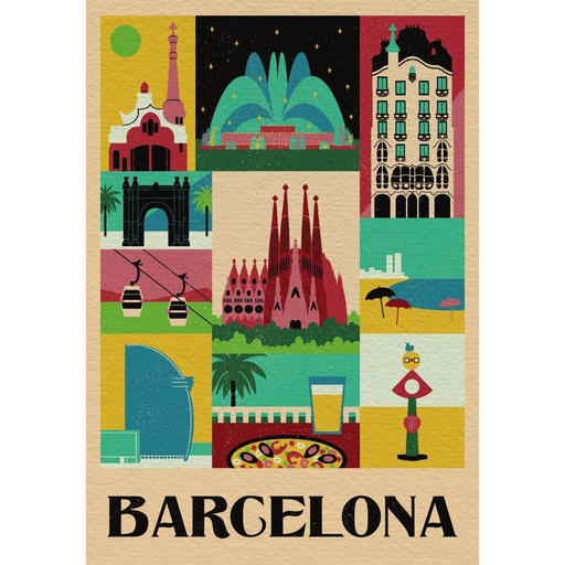 [8005125398478] Puzzle Barcelona Style in the City 1000pzs