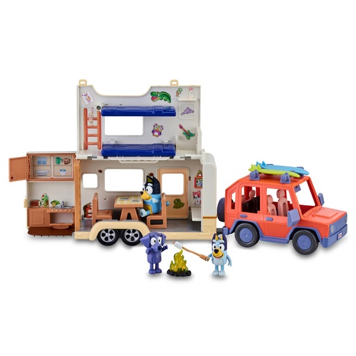 [8056379158059] Set Coche familiar + Caravana Bluey