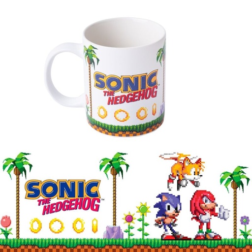 [8435497269005] Taza Retro Pixel Sonic The Hedgehog 350ml
